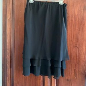 Black elastic waist skirt